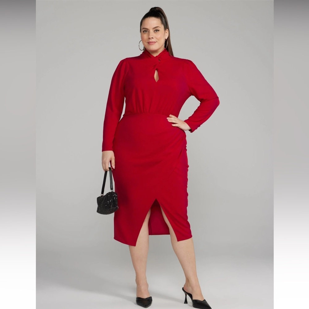 Red vibrant dress NWT
